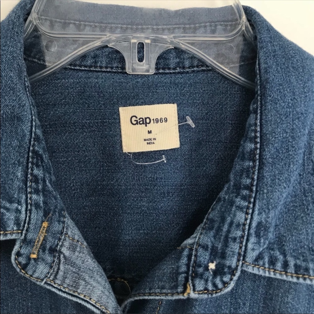 GAP denim button down dress size medium - Picture 3 of 6